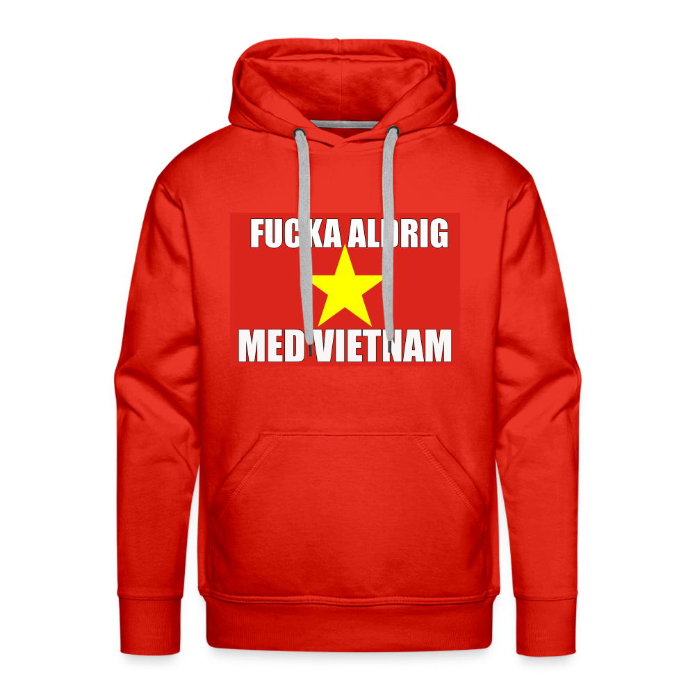 Fucka aldrig med Vietnam (Premiumluvtröja herr-edition) - röd