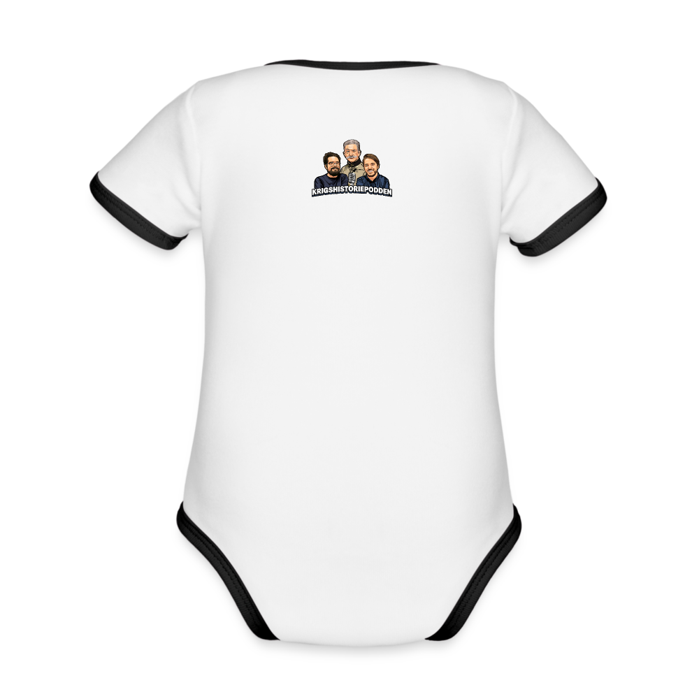 Fucka aldrig med Vietnam (ekologisk kortärmad babybody-edition) - vit/svart
