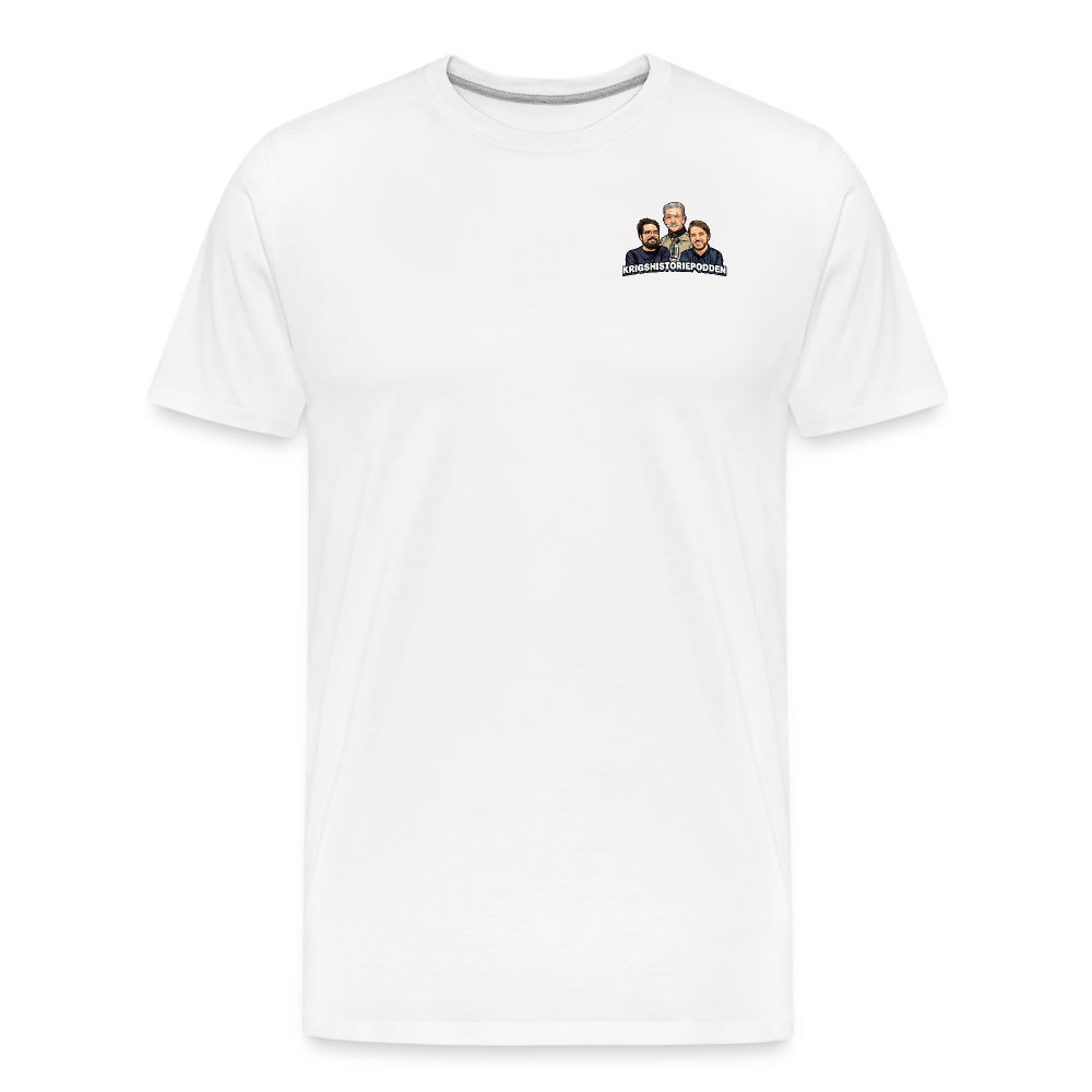 Krigshistoriepodden (ekologisk T-shirt herr-edition) - vit