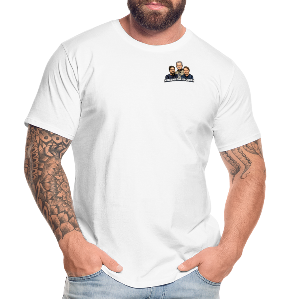 Krigshistoriepodden (ekologisk T-shirt herr-edition) - vit