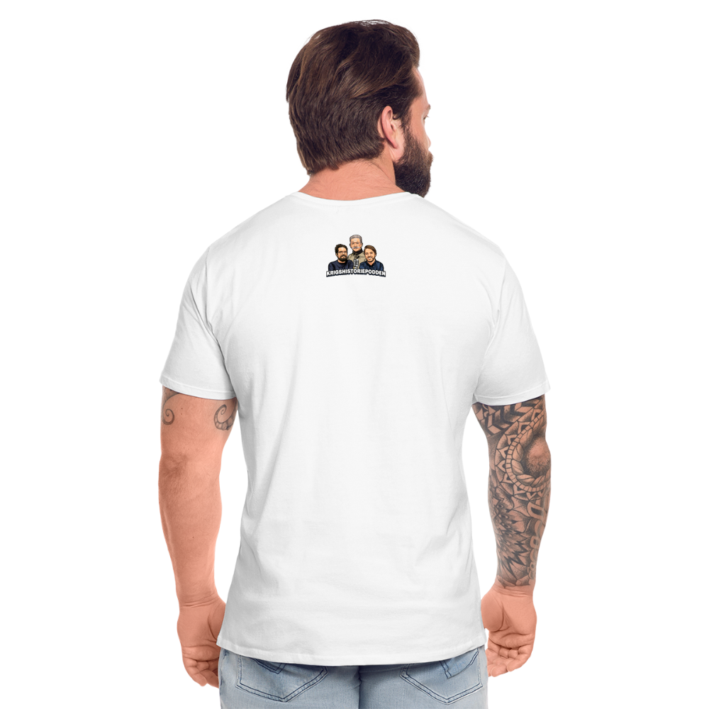 Krigshistoriepodden (ekologisk T-shirt herr-edition) - vit