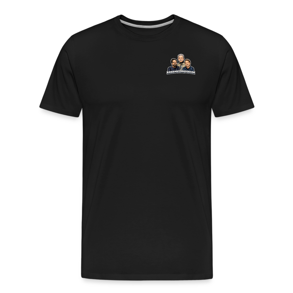 Krigshistoriepodden (ekologisk T-shirt herr-edition) - svart