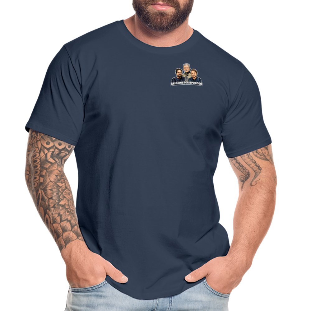 Krigshistoriepodden (ekologisk T-shirt herr-edition) - marinblå