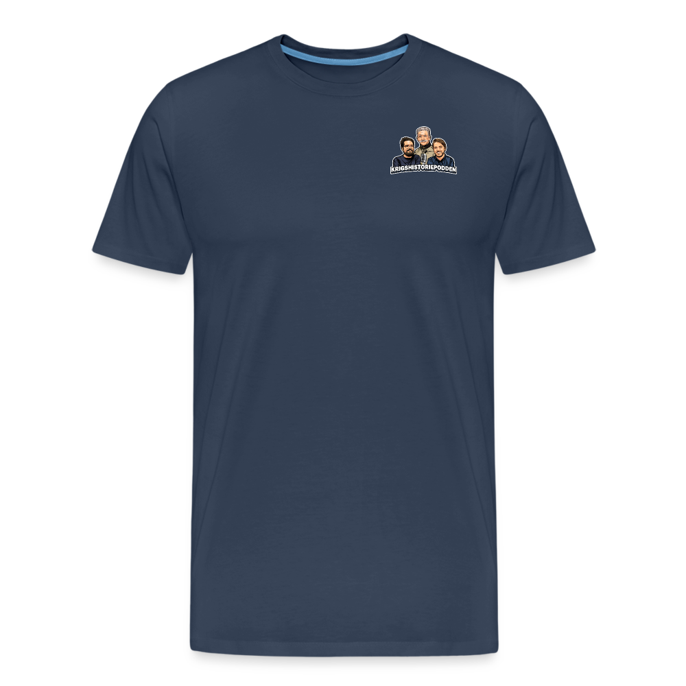 Krigshistoriepodden (ekologisk T-shirt herr-edition) - marinblå