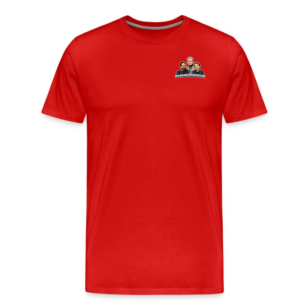 Krigshistoriepodden (ekologisk T-shirt herr-edition) - röd