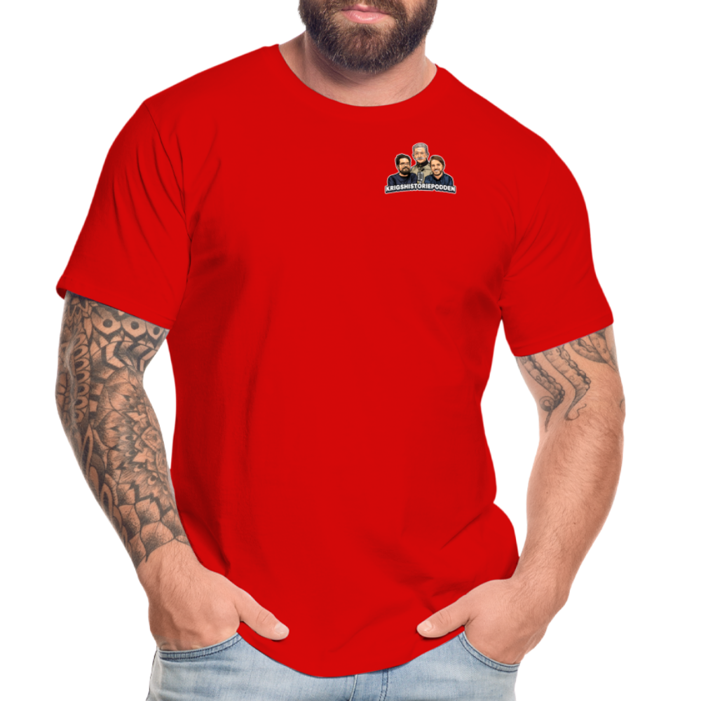 Krigshistoriepodden (ekologisk T-shirt herr-edition) - röd