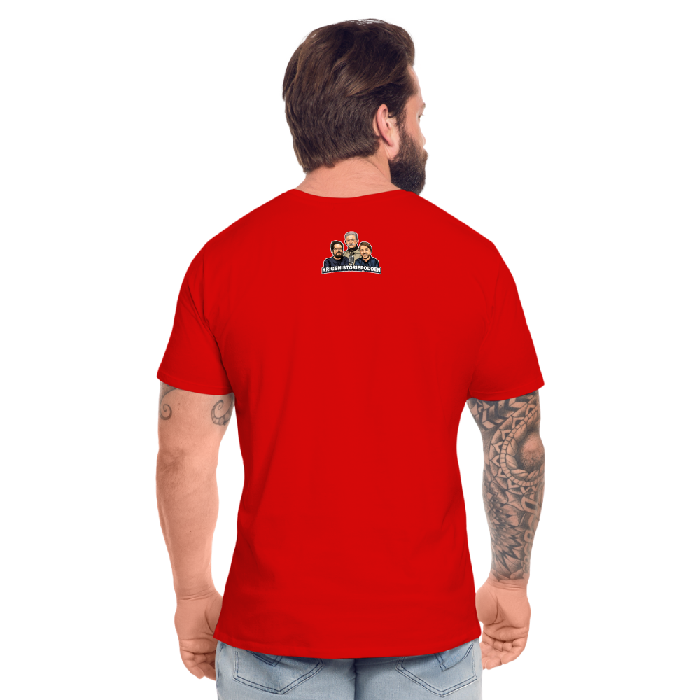 Krigshistoriepodden (ekologisk T-shirt herr-edition) - röd
