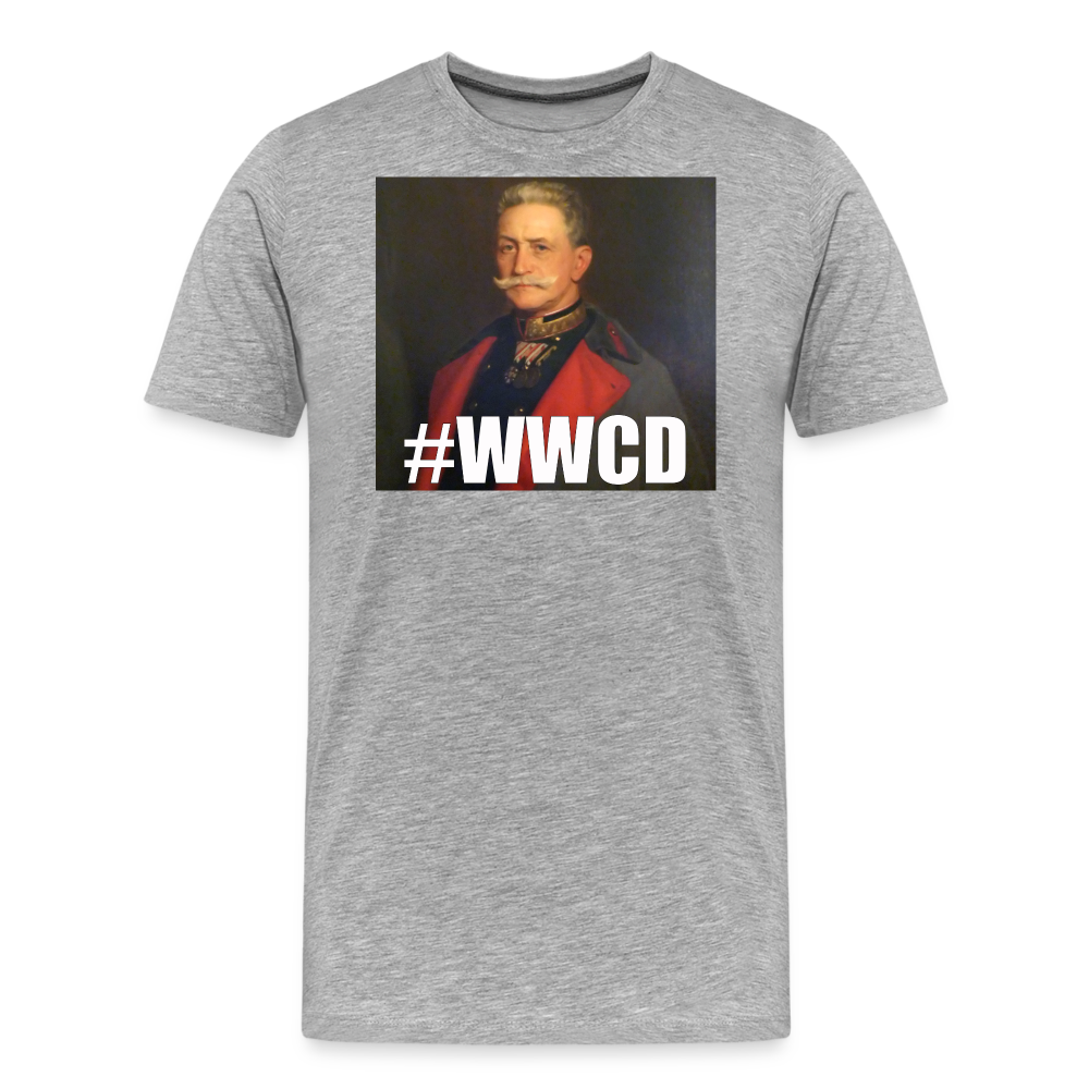 #WWCD (ekologisk premium-T-shirt herr-edition) - gråmelerad
