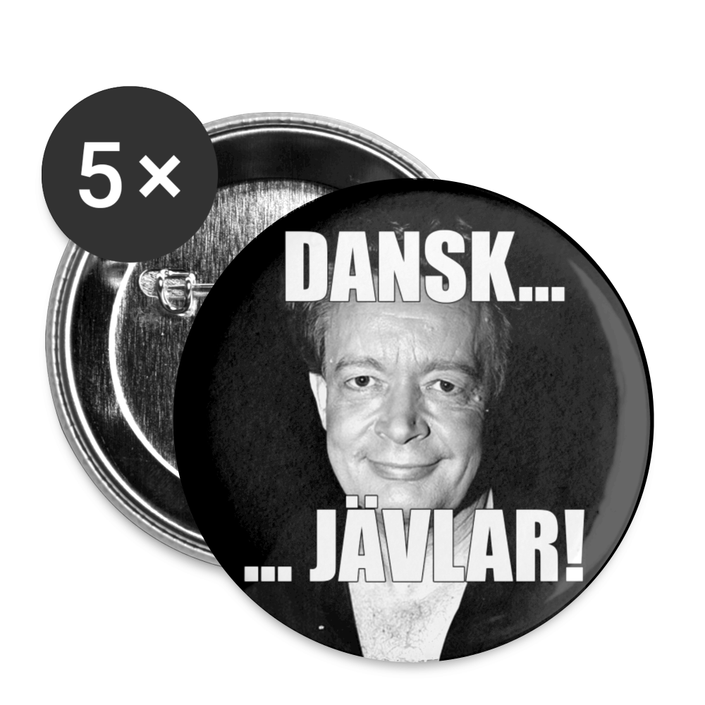 Danskjävlar! (knappnålsedition, 56 mm, 5-pack) - vit
