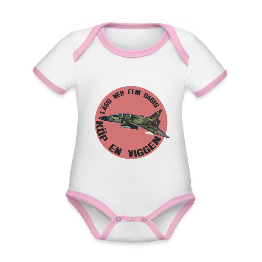 Lägg ner fem dagis – köp en Viggen! (babybody-edition) - vit/rosa