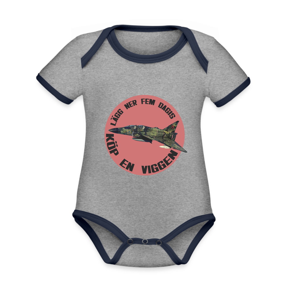 Lägg ner fem dagis – köp en Viggen! (babybody-edition) - gråmelerad/marinblå