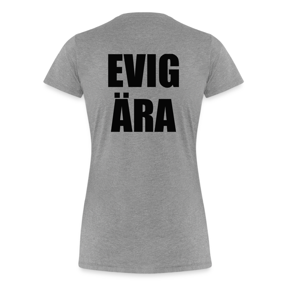 EVIG ÄRA (ekologisk premium-T-shirt dam-edition) - gråmelerad