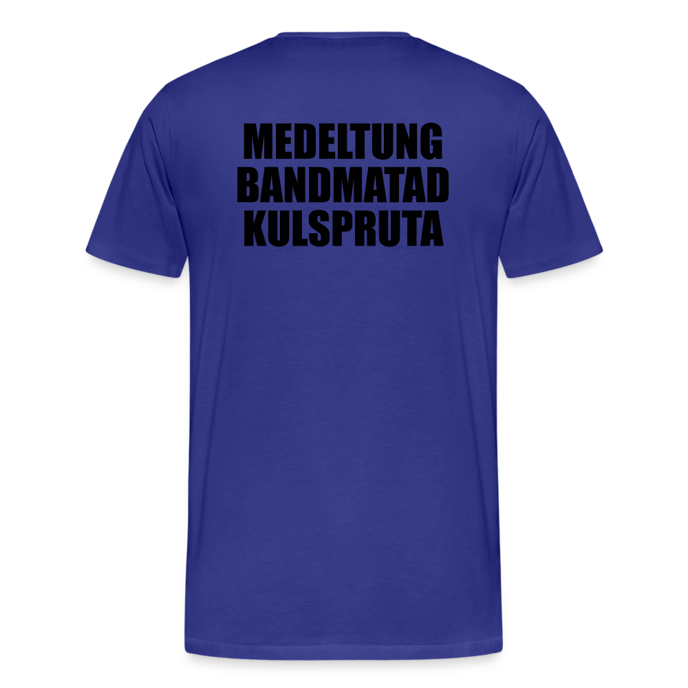Medeltung Bandmatad Kulspruta (ekologisk premium-T-shirt herr-edition) - kungsblå