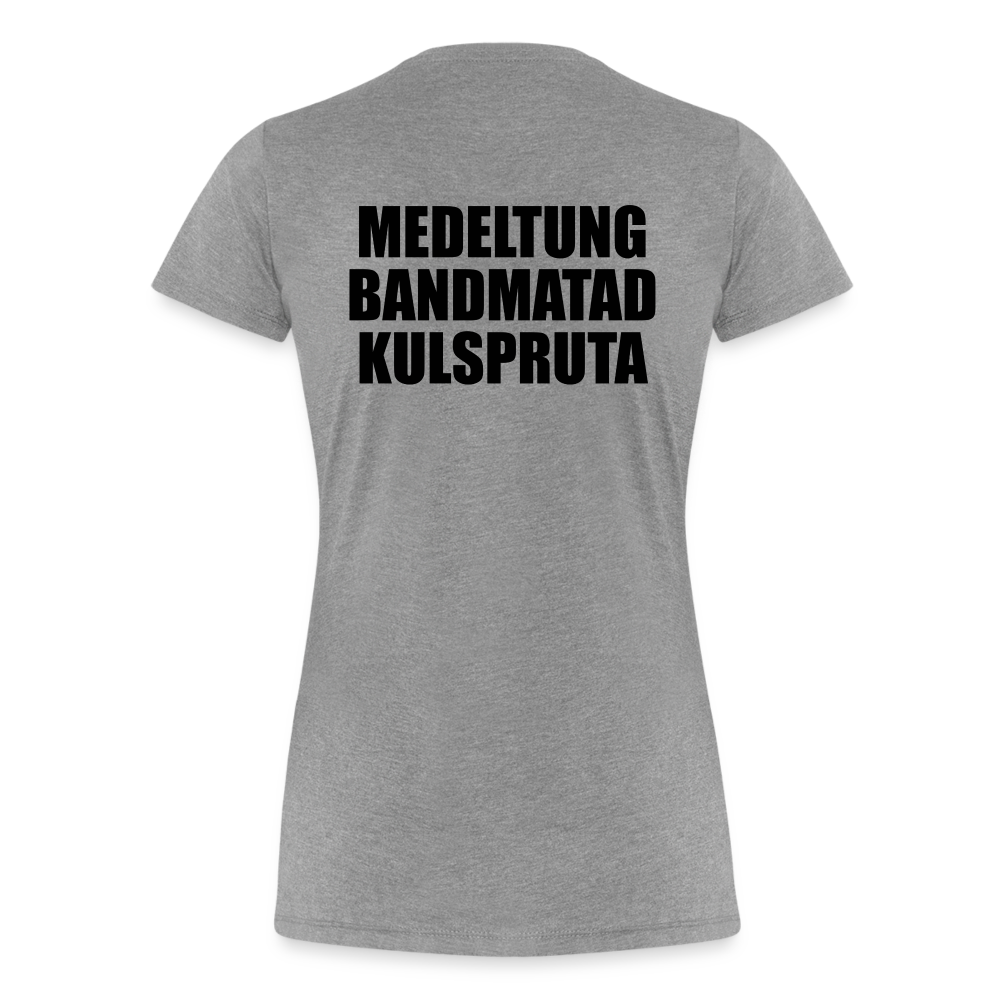 Medeltung Bandmatad Kulspruta (ekologisk premium-T-shirt dam-edition) - gråmelerad