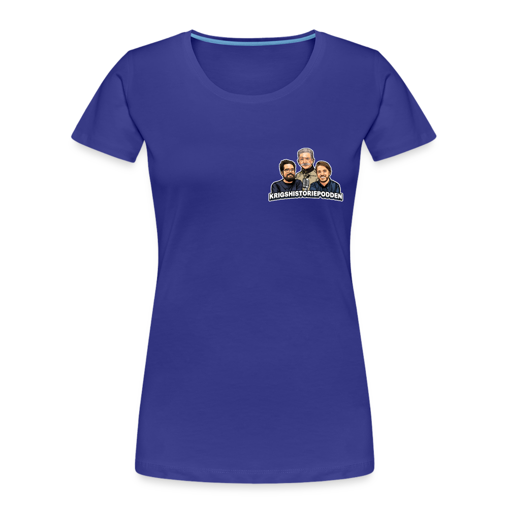 Medeltung Bandmatad Kulspruta (ekologisk premium-T-shirt dam-edition) - kungsblå