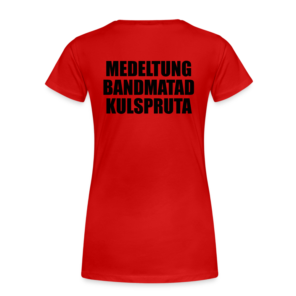 Medeltung Bandmatad Kulspruta (ekologisk premium-T-shirt dam-edition) - röd