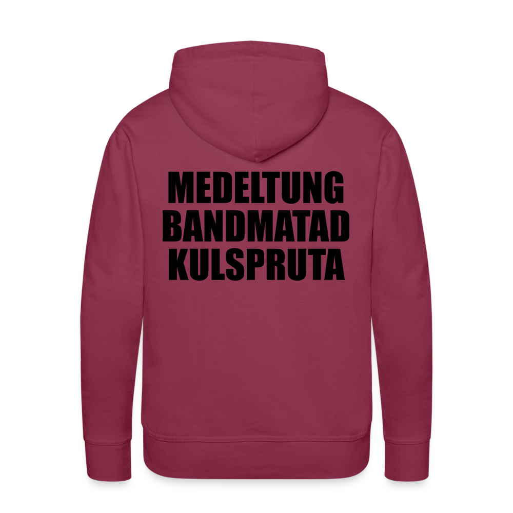 Medeltung Bandmatad Kulspruta (Premiumluvtröja herr-edition) - bordeaux