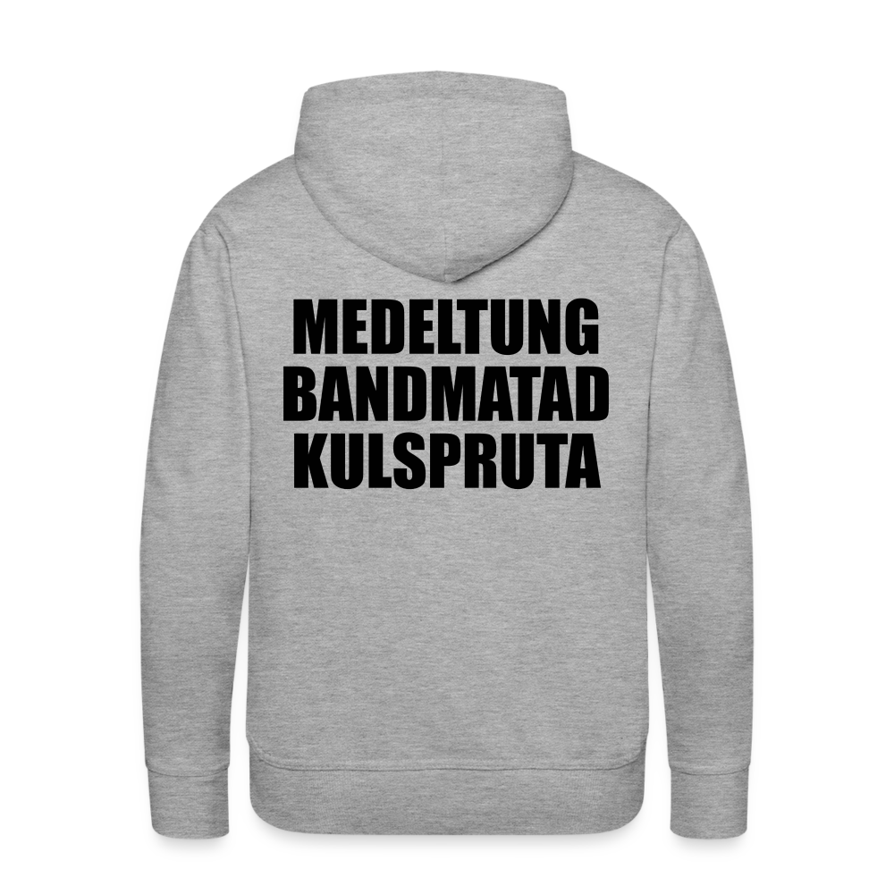 Medeltung Bandmatad Kulspruta (Premiumluvtröja herr-edition) - gråmelerad