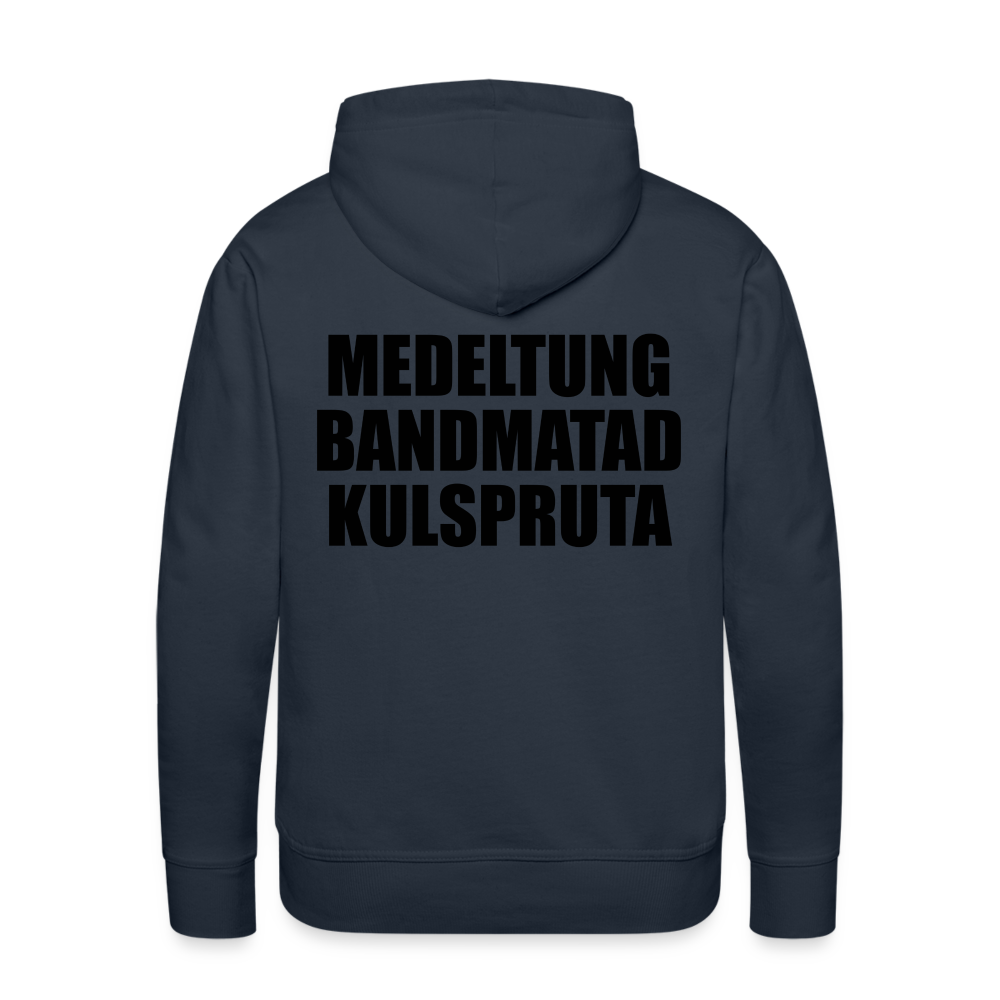 Medeltung Bandmatad Kulspruta (Premiumluvtröja herr-edition) - marinblå