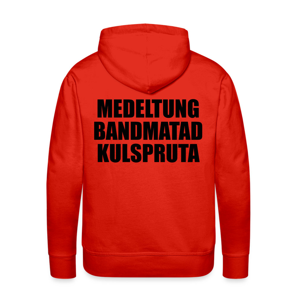 Medeltung Bandmatad Kulspruta (Premiumluvtröja herr-edition) - röd