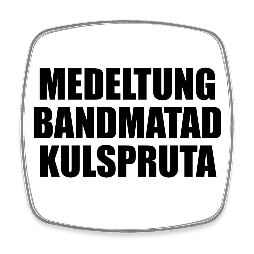 Medeltung Bandmatad Kulspruta (Fyrkantig kylskåpsmagnet-edition!) - vit