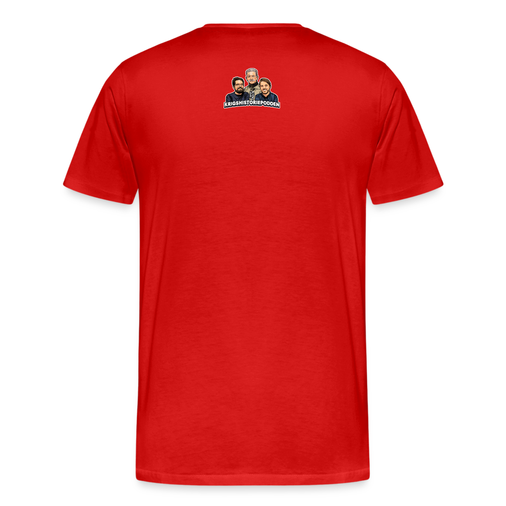 Party like it's Johan Banér! (ekologisk premium-T-shirt herr-edition) - röd