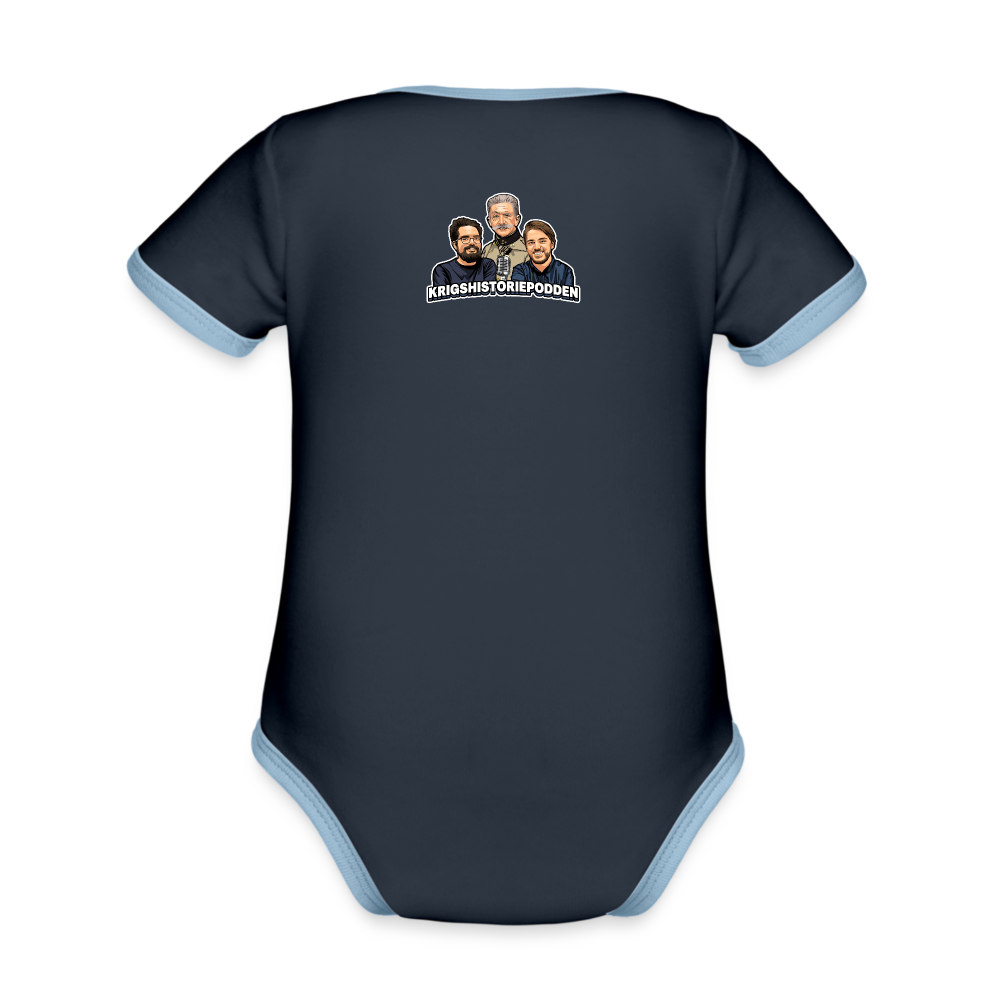 Party like it's Johan Banér! (ekologisk kortärmad babybody-edition) - marinblå/himmelsblå