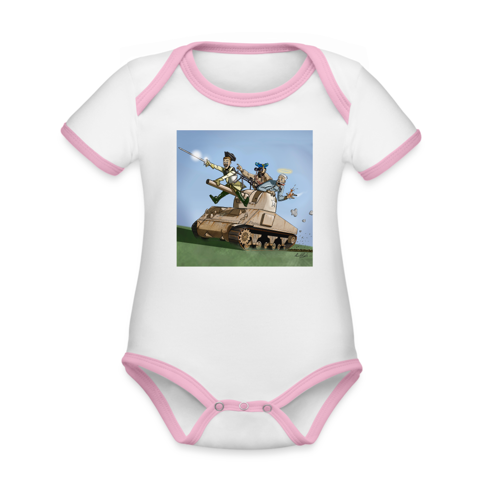 Sankt Conrads lärjungar (ekologisk kortärmad babybody-edition) - vit/rosa