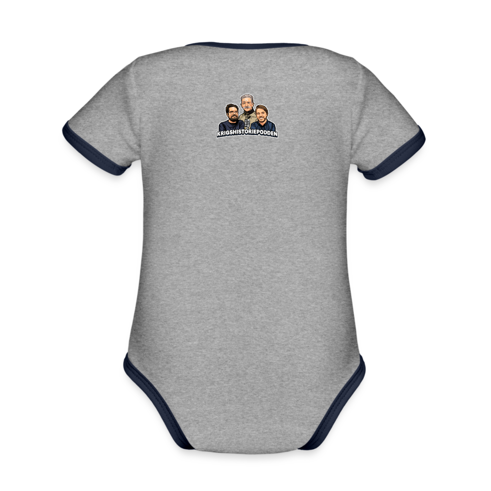Sankt Conrads lärjungar (ekologisk kortärmad babybody-edition) - gråmelerad/marinblå