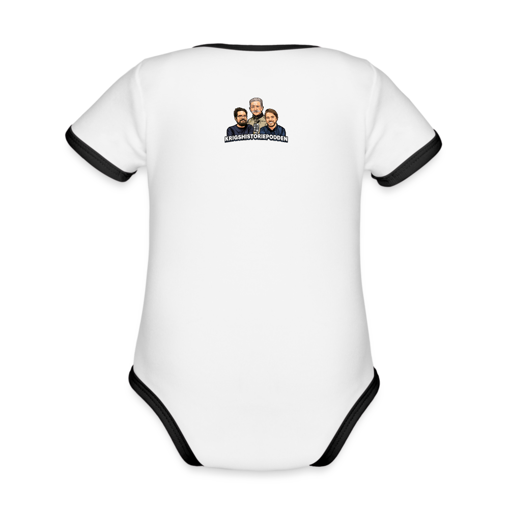 Sankt Conrads lärjungar (ekologisk kortärmad babybody-edition) - vit/svart