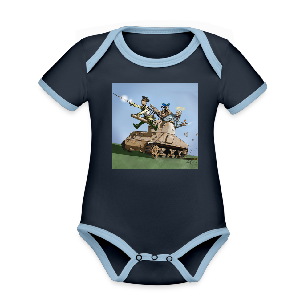 Sankt Conrads lärjungar (ekologisk kortärmad babybody-edition) - marinblå/himmelsblå