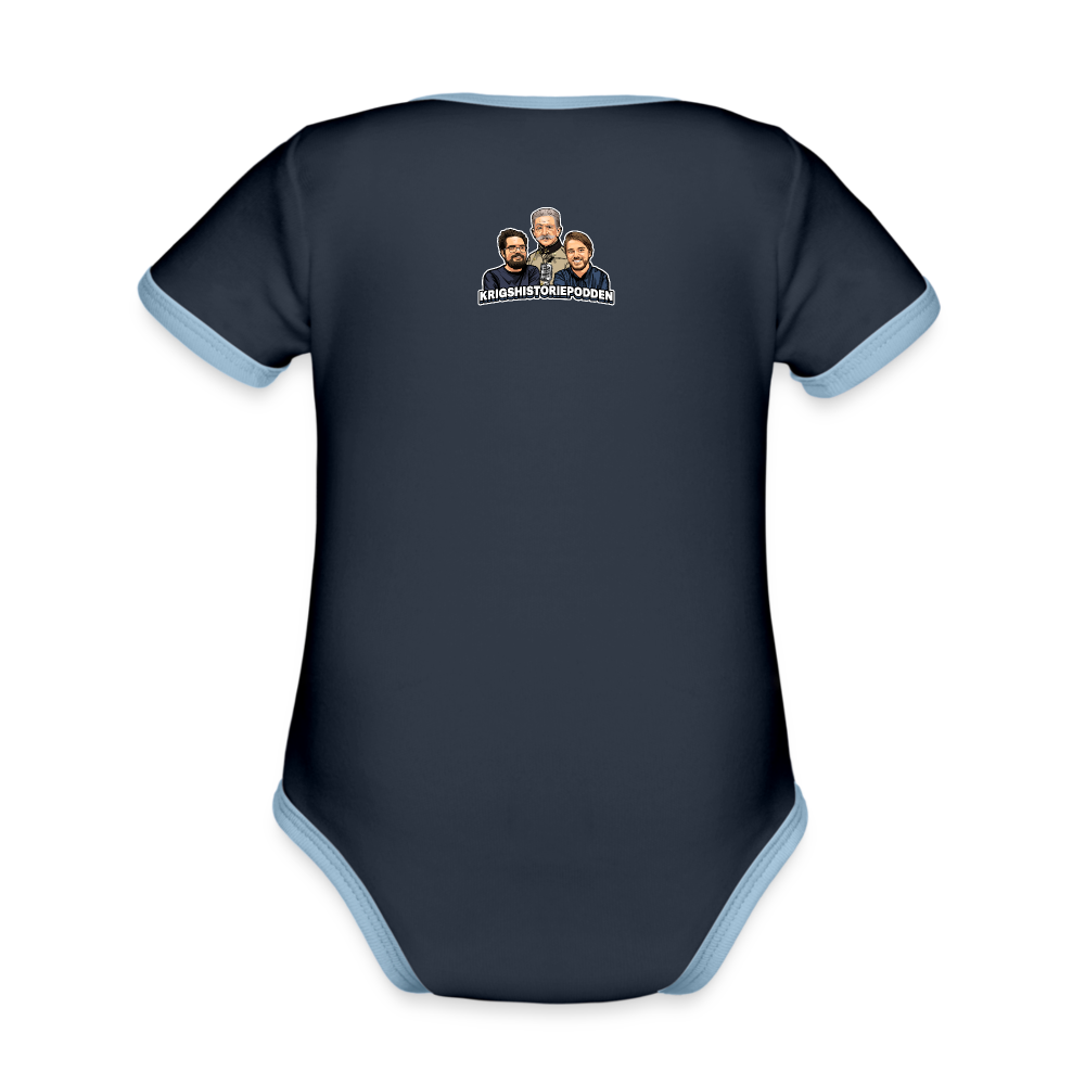 Sankt Conrads lärjungar (ekologisk kortärmad babybody-edition) - marinblå/himmelsblå