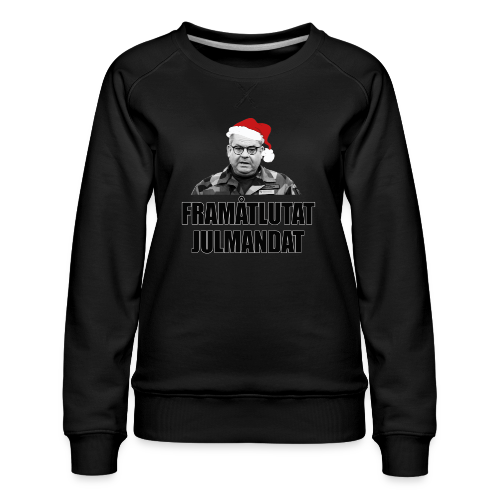 Framåtlutat Julmandat (premiumtröja dam-edition) - svart