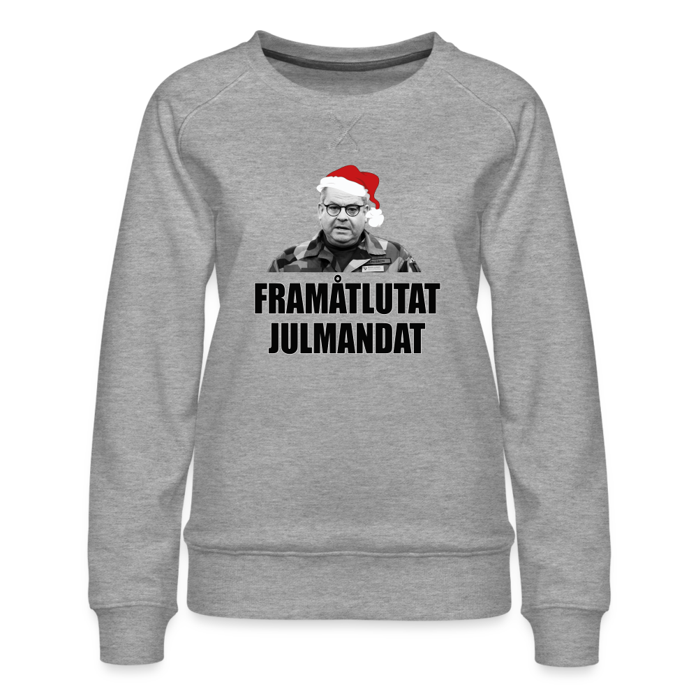 Framåtlutat Julmandat (premiumtröja dam-edition) - gråmelerad