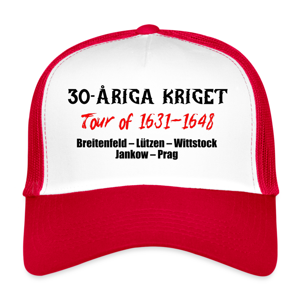 30-åriga kriget on tour (truckerkeps-edition) - vit/röd
