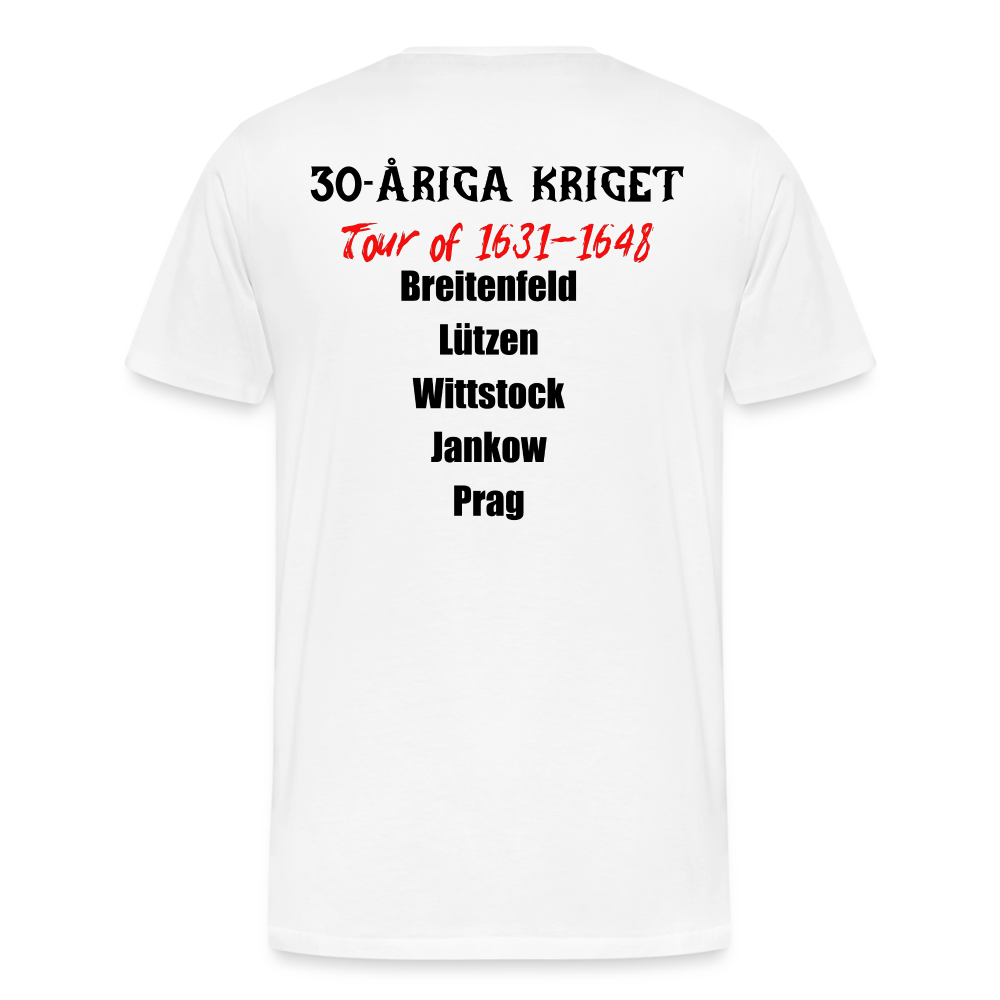 30-åriga kriget on tour (ekologisk premium-T-shirt herr-edition) - vit