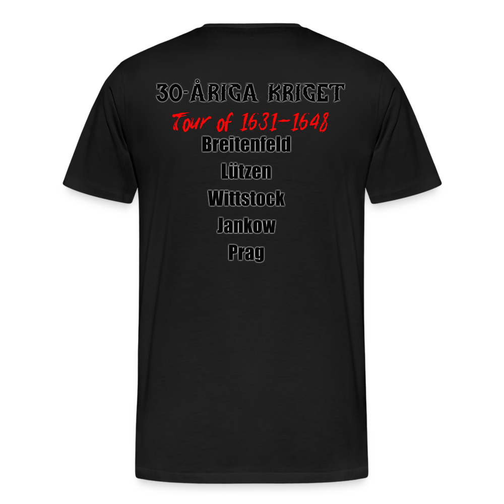 30-åriga kriget on tour (ekologisk premium-T-shirt herr-edition) - svart