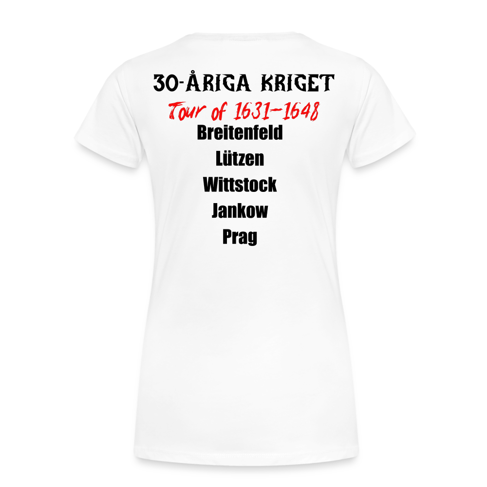 30-åriga kriget on tour (ekologisk premium-T-shirt dam-edition) - vit