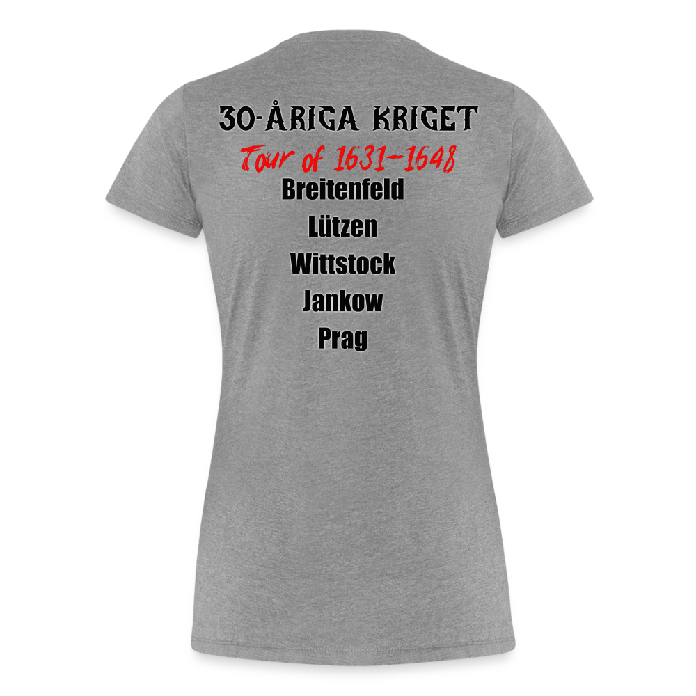30-åriga kriget on tour (ekologisk premium-T-shirt dam-edition) - gråmelerad