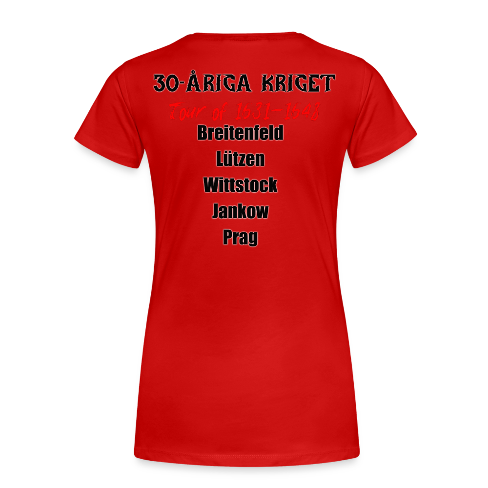 30-åriga kriget on tour (ekologisk premium-T-shirt dam-edition) - röd