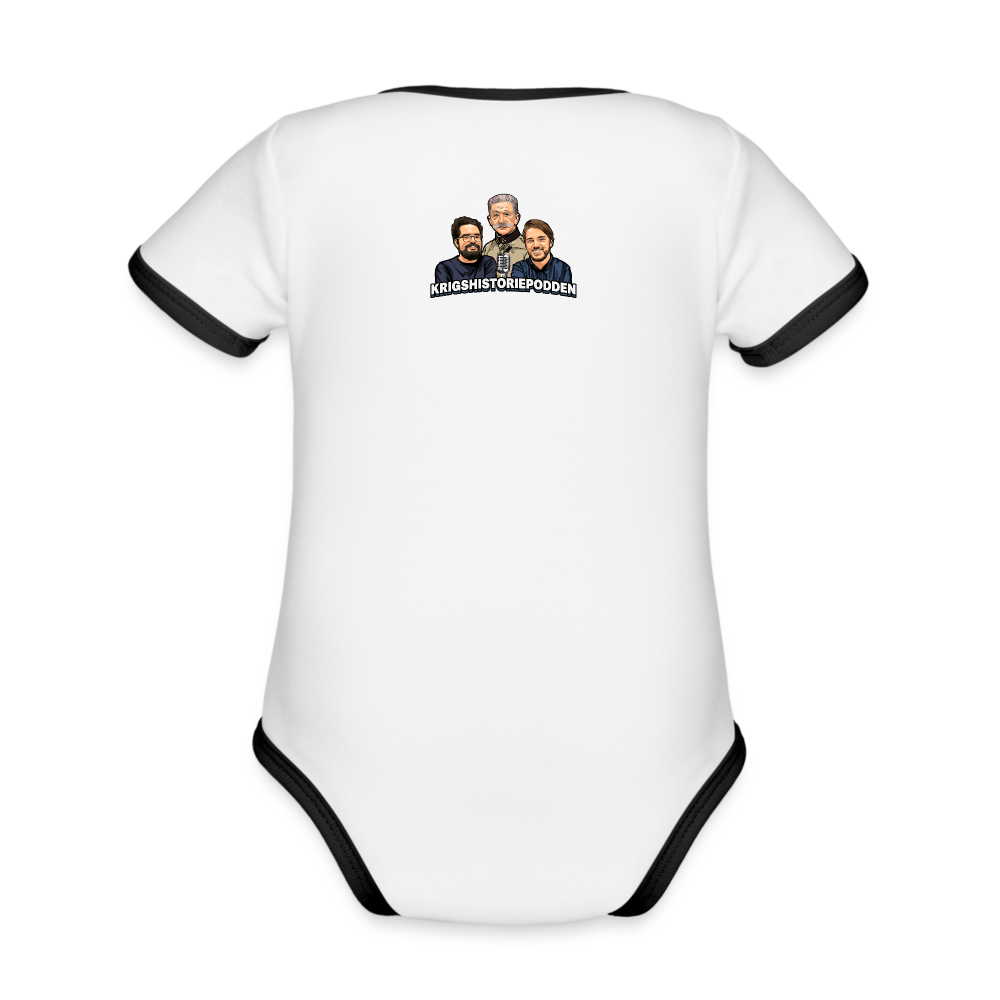 30-åriga kriget on tour (ekologisk kortärmad babybody-edition) - vit/svart