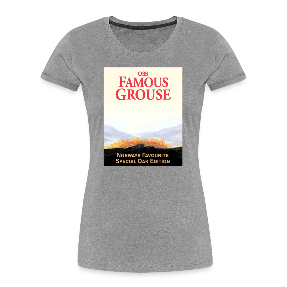 Famous Grouse (ekologisk premium-T-shirt dam-edition) - gråmelerad