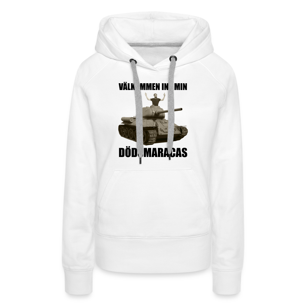 Välkommen in i min dödsmaracas! (Premiumluvtröja dam-edition) - vit