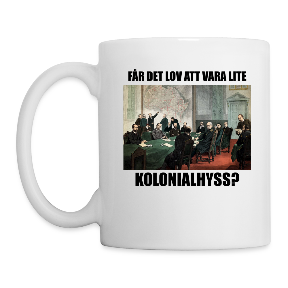 Får det lov att vara lite kolonialhyss? (mugg-edition) - vit