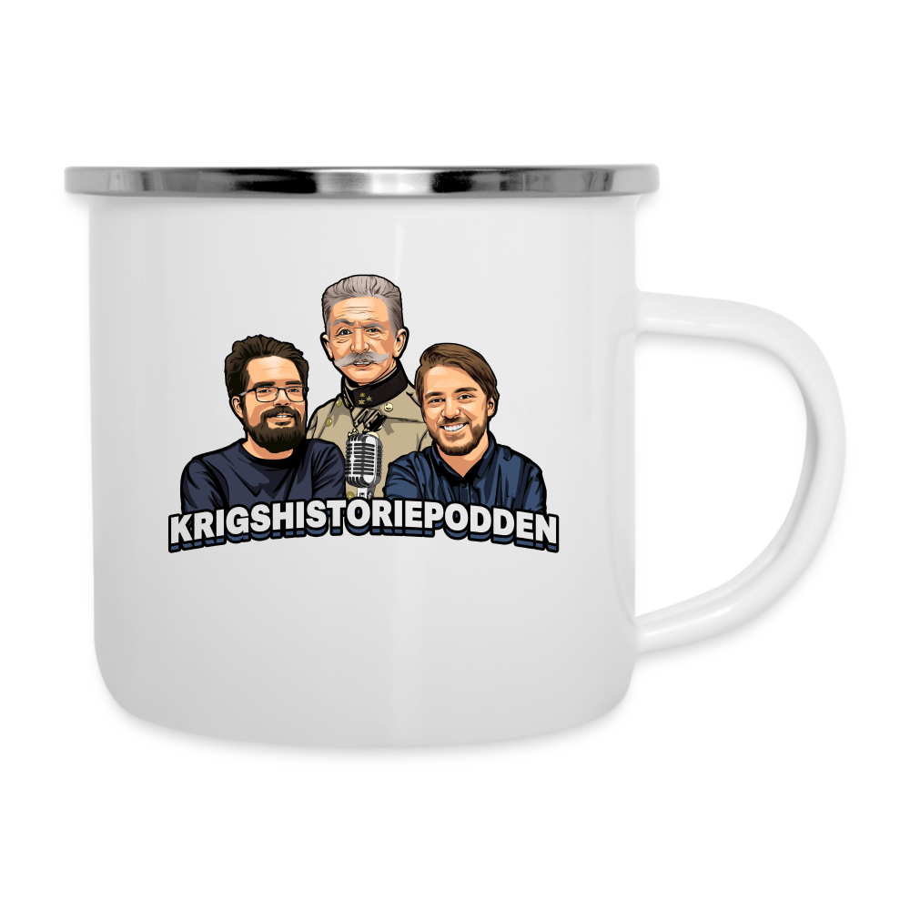 Får det lov att vara lite kolonialhyss? (Emaljmugg-edition) - vit
