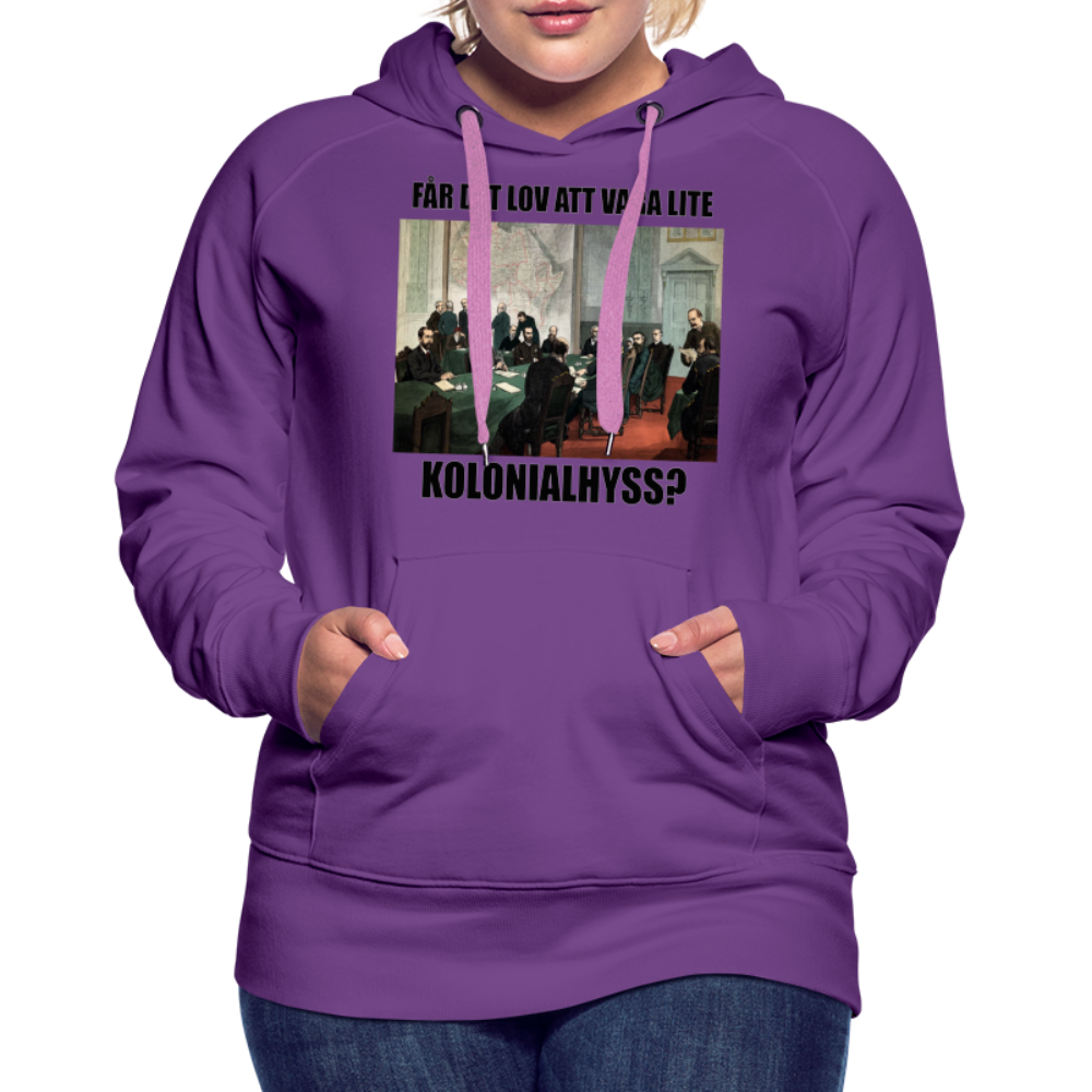 Får det lov att vara lite kolonialhyss? (premiumluvtröja dam-edition) - lila