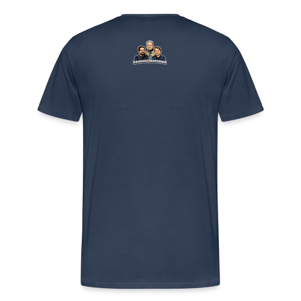 Får det lov att vara lite kolonialhyss? (ekologisk premium-T-shirt herr-edition) - marinblå