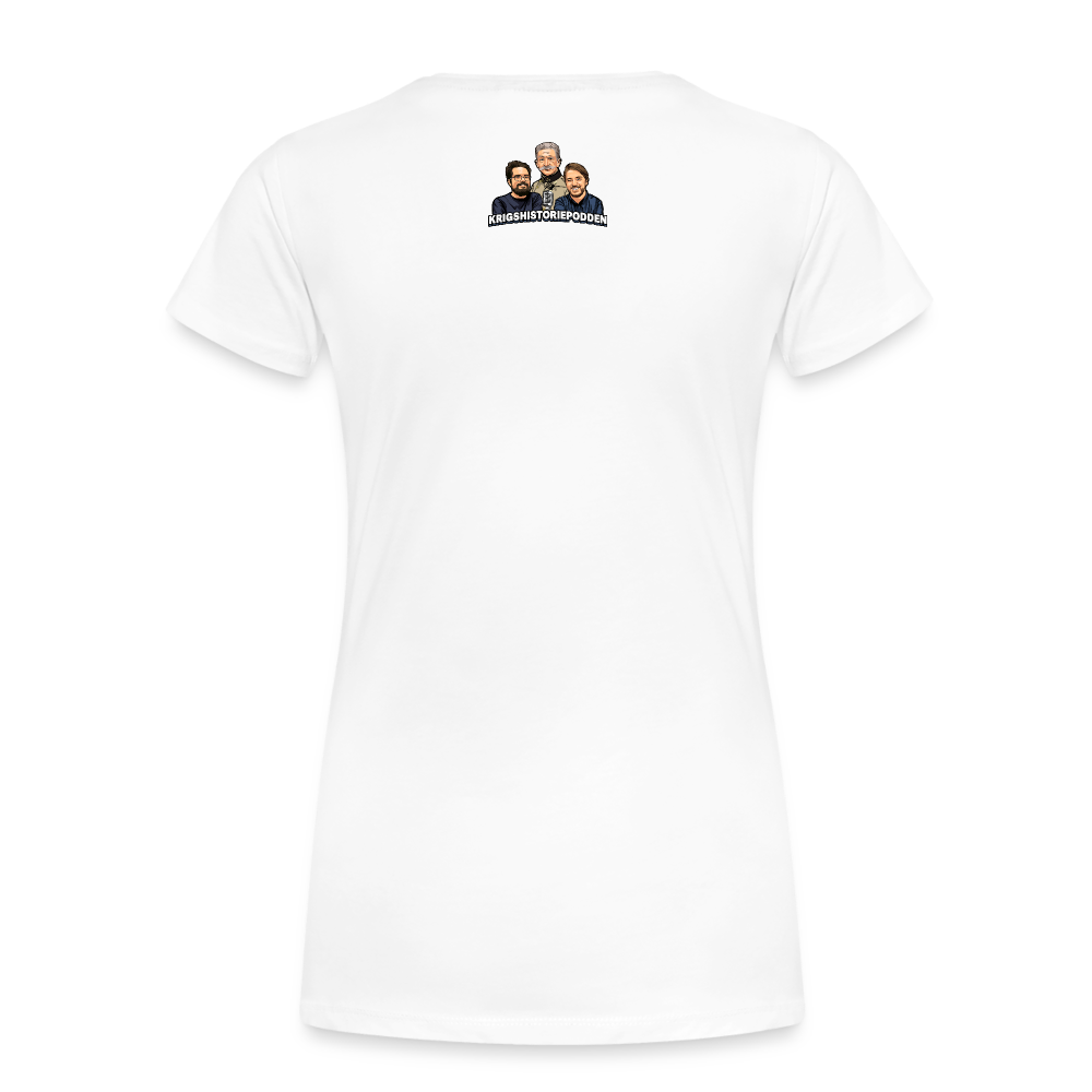 Får det lov att vara lite kolonialhyss? (ekologisk premium-T-shirt herr-edition) - vit