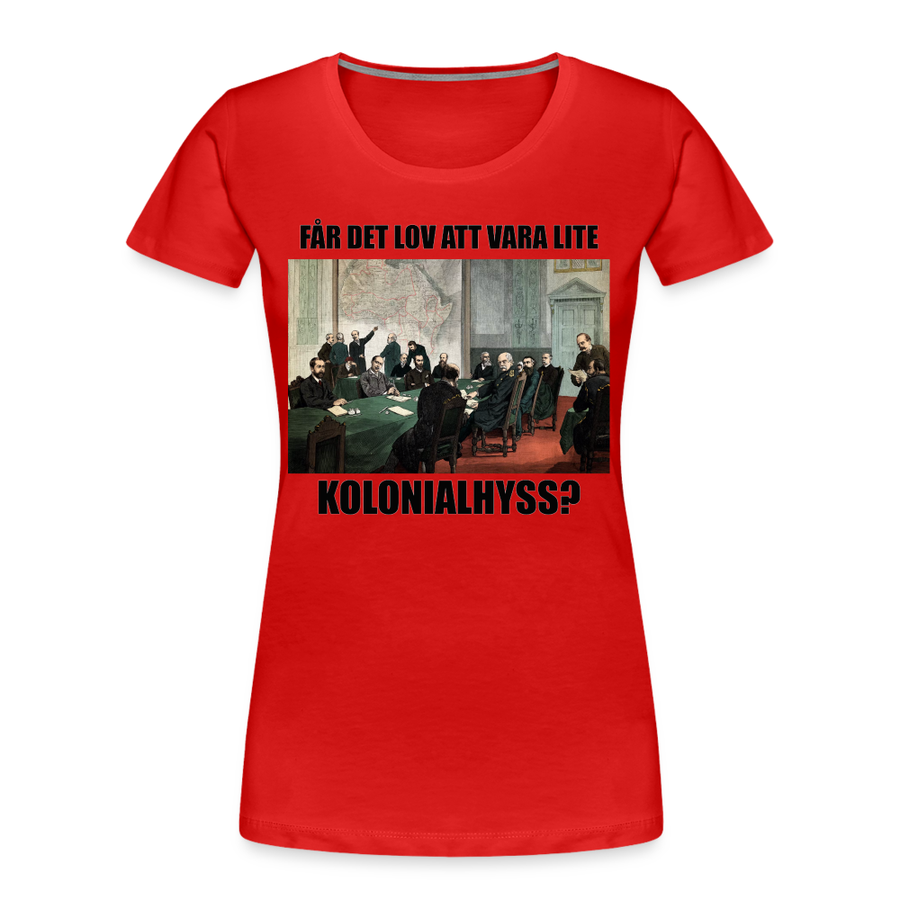 Får det lov att vara lite kolonialhyss? (ekologisk premium-T-shirt herr-edition) - röd