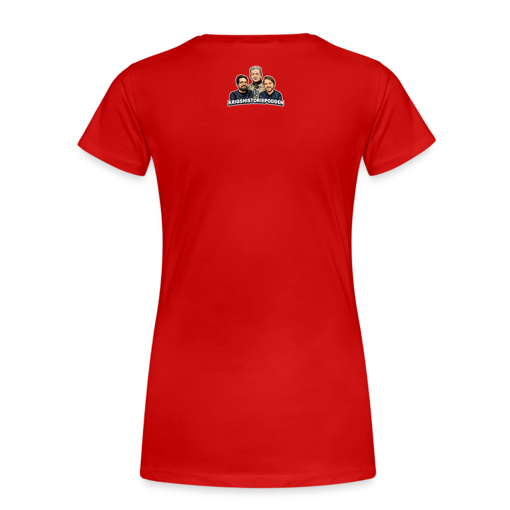 Får det lov att vara lite kolonialhyss? (ekologisk premium-T-shirt herr-edition) - röd